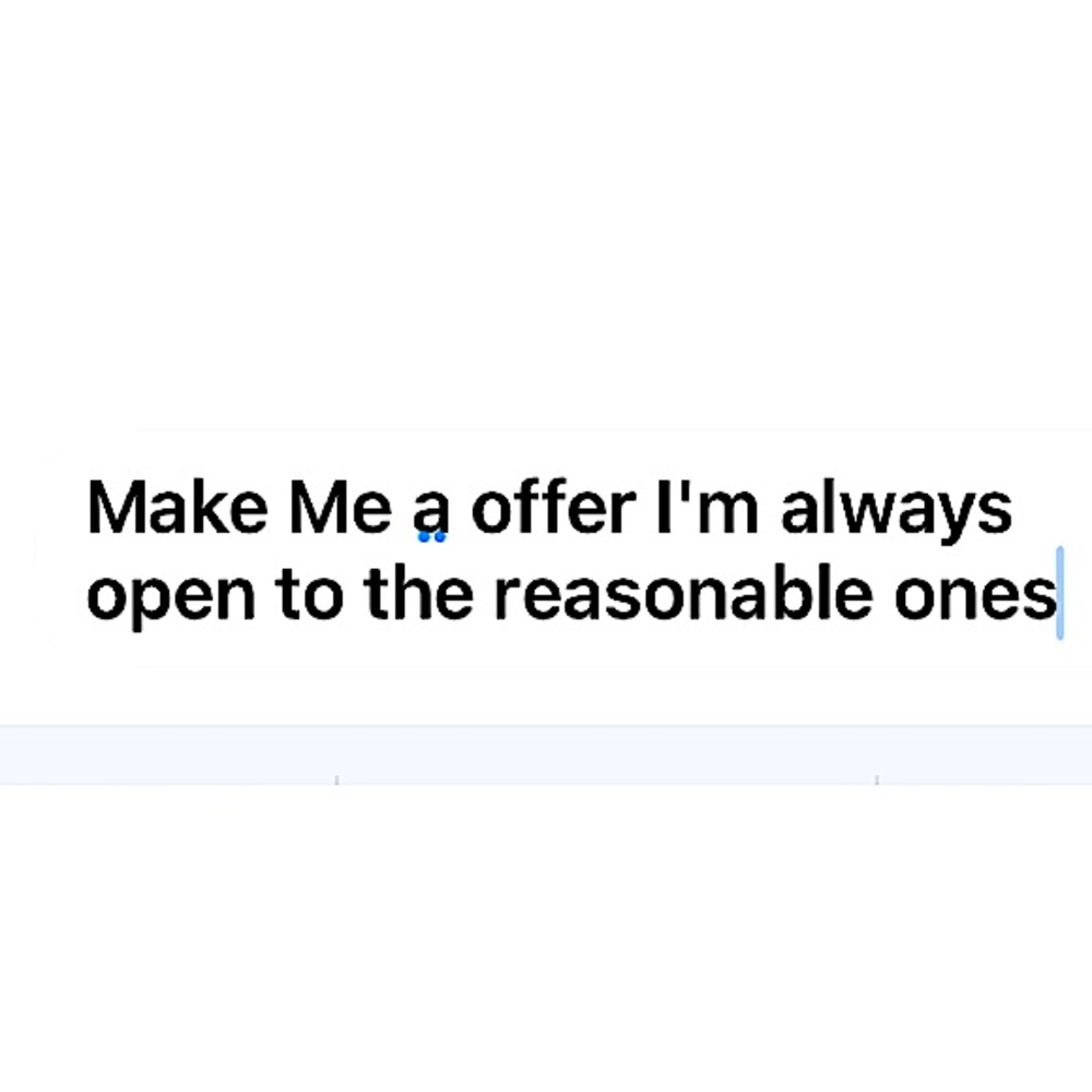 Make a Offer
U never know 😊
